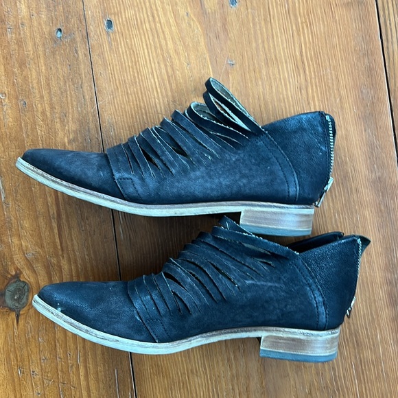 Free People Lost Valley Distressed Leather Strappy Ankle Booties - Picture 3 of 8